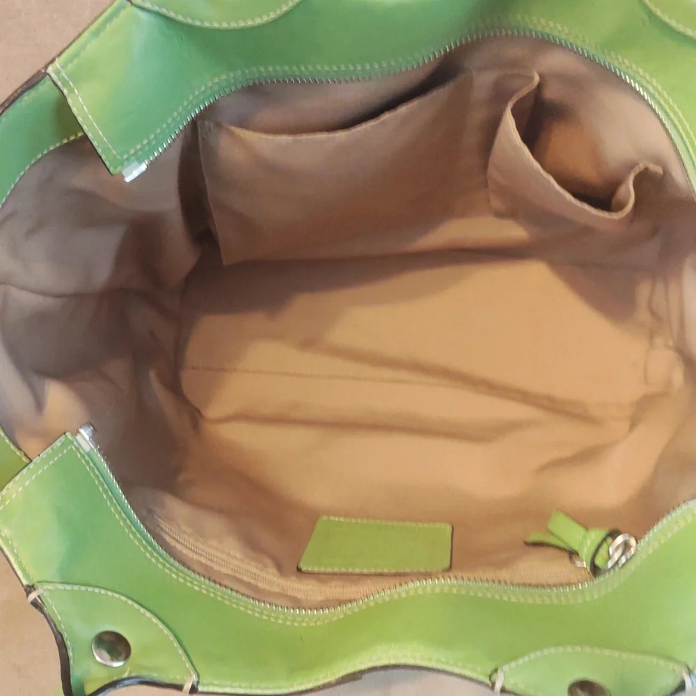 COACH Apple Green Legacy Bleecker Leather Tote Bag F14383 - Picture 10 of 16